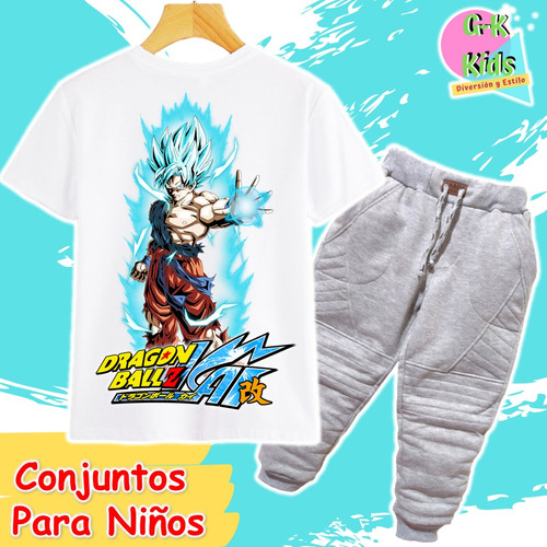 Conjuntos Para Niños De Goku - Camiseta Sublimada
