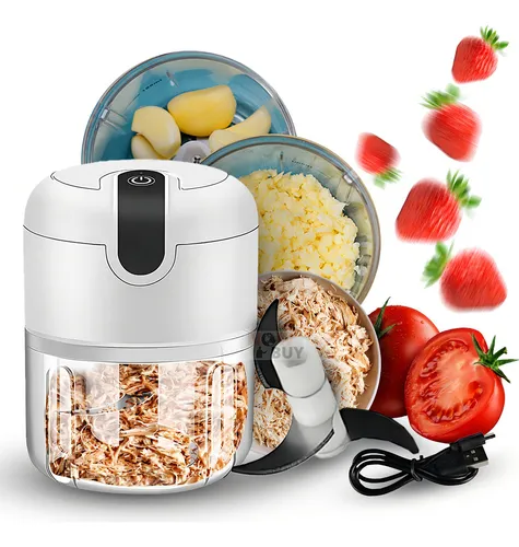 Mini Moedor Elétrico Multiprocessador 250mL Plástico Sem Fio USB