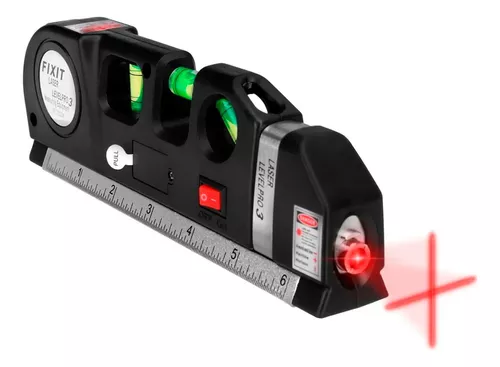 Nivel laser con tripode burbujas luz led apuntador laser GENERICO