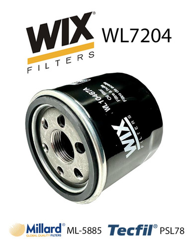 Filtro De Aceite Wix Wl10467a (wl7204) Renault Twingo 1.2