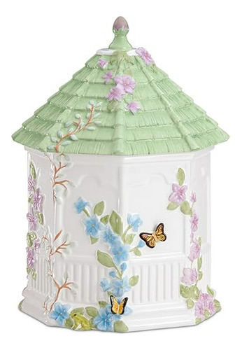 Tarro De Galletas  Butterfly Meadow Gazebo, 10 Pulgadas, Bla