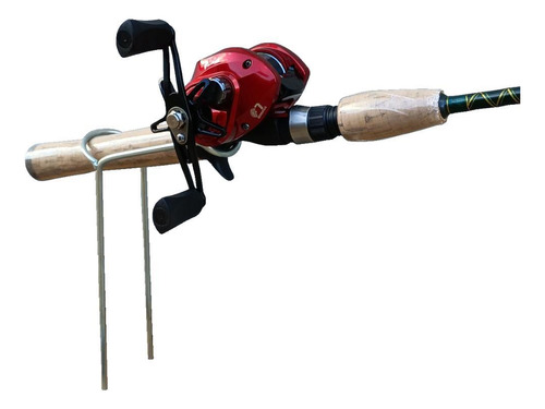 Kit 03: Soporta 1 caña de pescar, suelo fijo, 30 cm