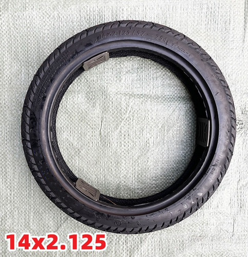 1 Pz De Neumático De Vacío 14x2.125 Para Bicicleta Eléctrica