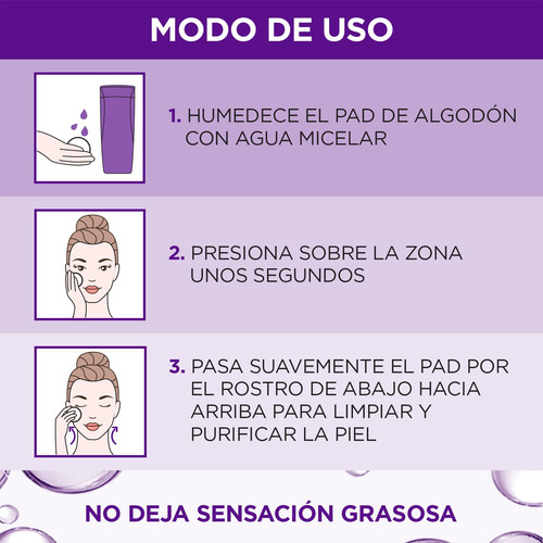 Imagen 6 de 9 de Agua Micelar L'oréal Paris Ácido Hialurónico X 200ml