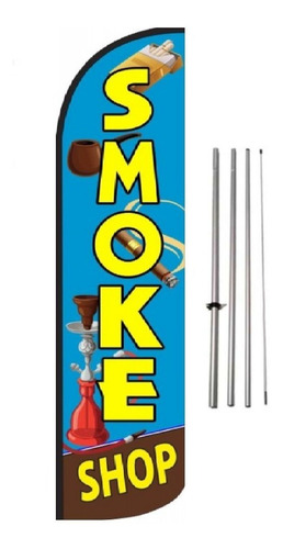Smoke Shop Bandera Publicitaria Con Estructura