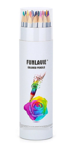 Lápices Funlavie De Colores Premium, 24 Para Colorea Ldc