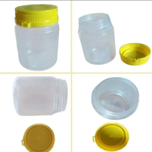 Kit 100 Pote Plástico Com Tampa Rosca/lacre - 250gr