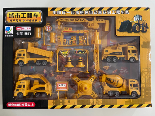 Set De Carros Constructores Camiones Armables