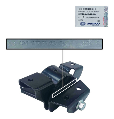 Imagen 9 de 10 de Base Motor Caja Izquierda Chevrolet Spark Original