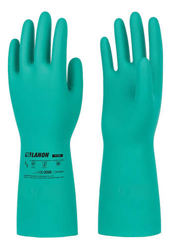 Lanon - 3 Pares De Guantes Resistentes A Los Productos Quimi