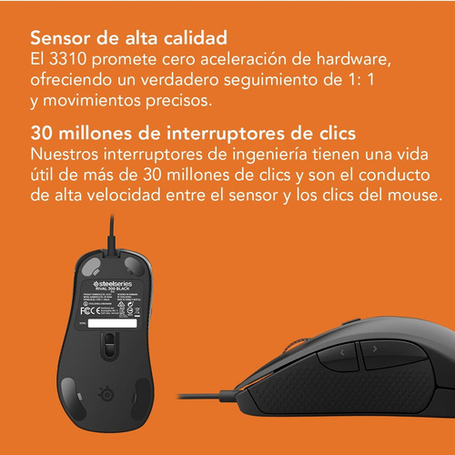 Mouse Steelseries Rival 300 Black Rgb Cpi6500 Pce