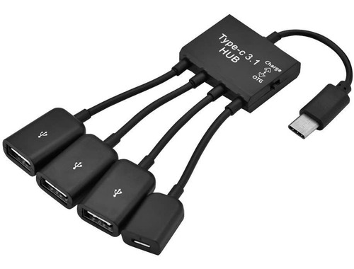 Hub Usb-c A 3 Puertos Usb 2.0 Otg Eboxer Para Celular A Pc