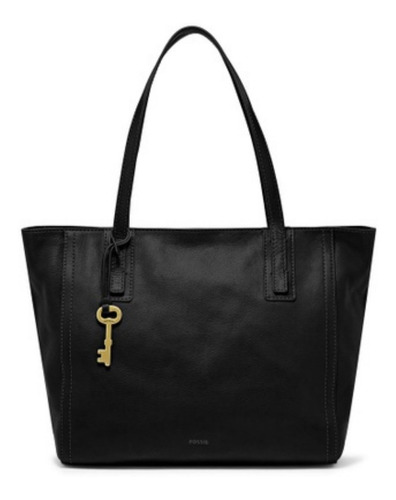 Cartera Tote Fossil Mod. Charli Cuero Negro