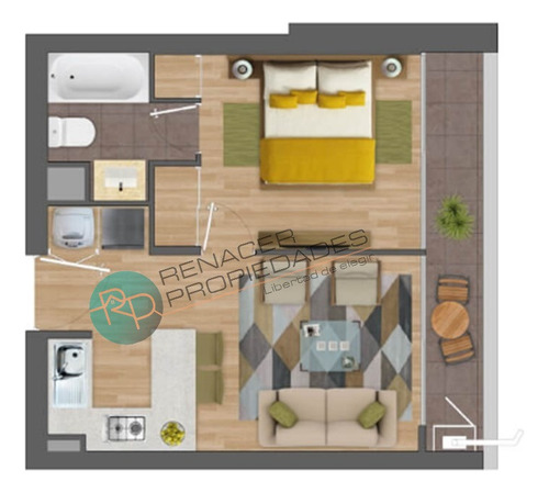 Departamento En Cuarto Piso, Una Habitación, Comuna De La Ci