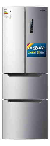 Heladera Con Freezer Inverter Enxuta Color Acero