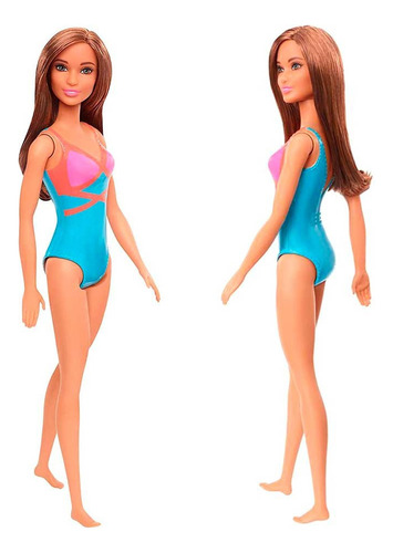 Muñeca Barbie Surtido De Playa Mattel Ghw40 Castana