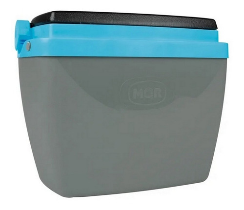 Caixa Térmica Pequena 6l Para Camping Cinza Com Azul Mor
