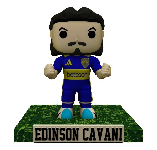 Muñeco Figura Futbol Edison Cavani Camiseta Boca Jrs  Imp 3d