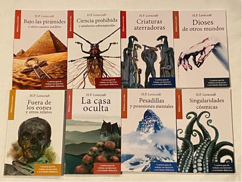 Paquete 8 Libros H.p. Lovecraft Cuentos De Terror