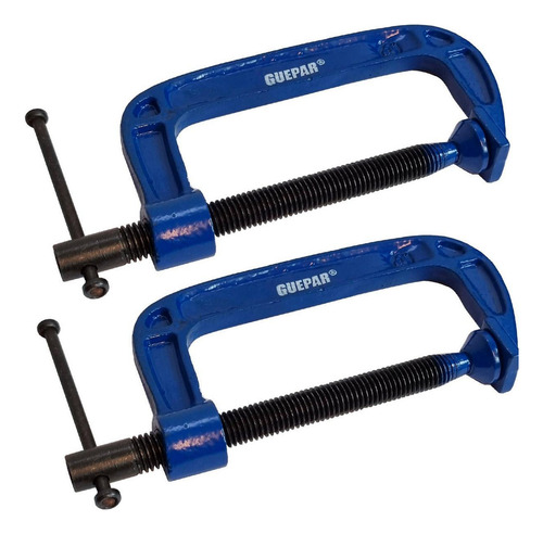 Kit 2 Grampo Sargento 100mm Fixação Tipo C 4 Pol. Marceneiro