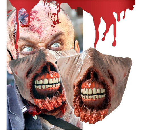 Mascara Zombie Walking Dead Ultra Realista Halloween 