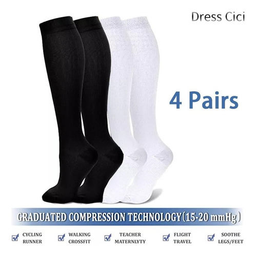 Medias Comprensivas Calcetas Comprensión For Varices 4pares
