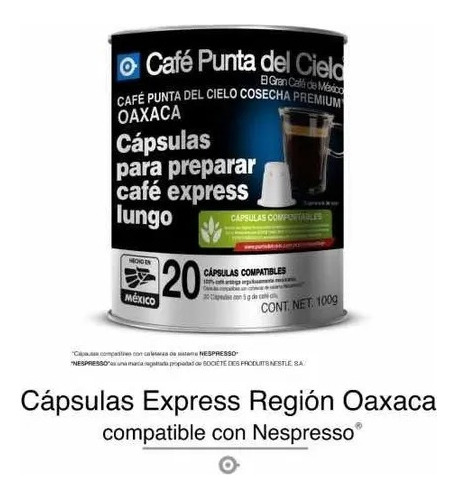 Cápsulas De Café Espresso Oaxaca Café Punta Del Cielo