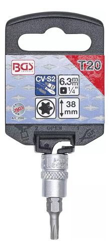 Bgs Dado Con Punta Torx (t-star) T20 X 38 Mm Encastre 1/4