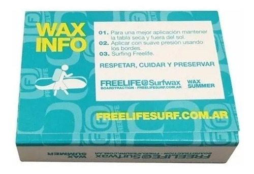 Imagen 2 de 5 de Surf Parafina Freelife 85 Gms Colores