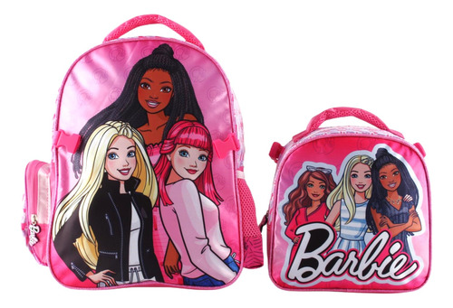 Set Satin Mochila Con Lonchera Barbie 14 