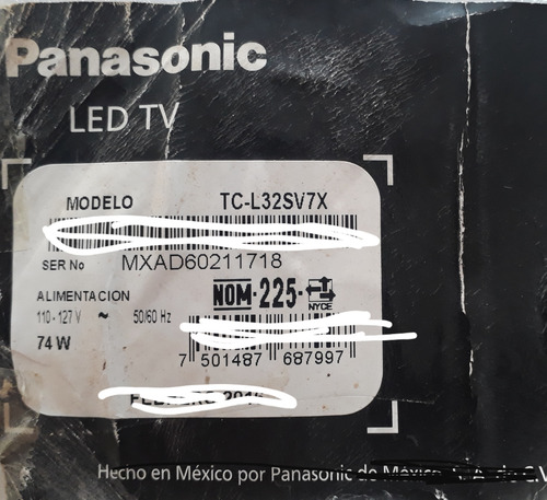 Tiras Led 3/7 Panasonic Tc-l32sv7x F100m4p43f Originales (Usado)
