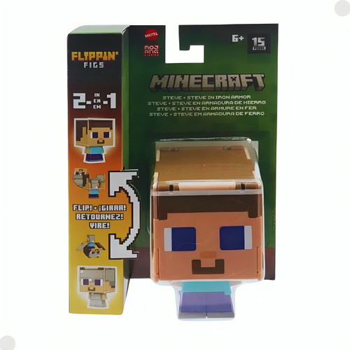 Muñeca Htl43 Armor 2 en 1 de Minecraft - Mattel