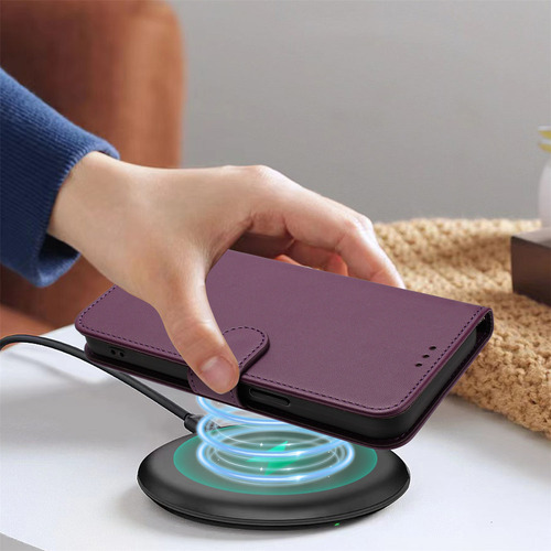 Funda De Teléfono Con Tapa Tipo Cartera Para Zte Nubia Music 2 Series, Color Violeta