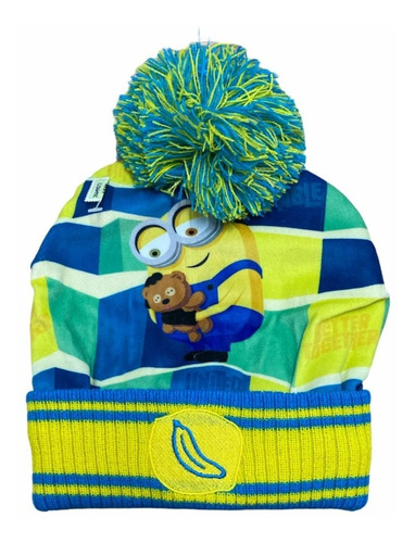 Gorro Infantil Pompon Los Minions Universal Licencia Oficial