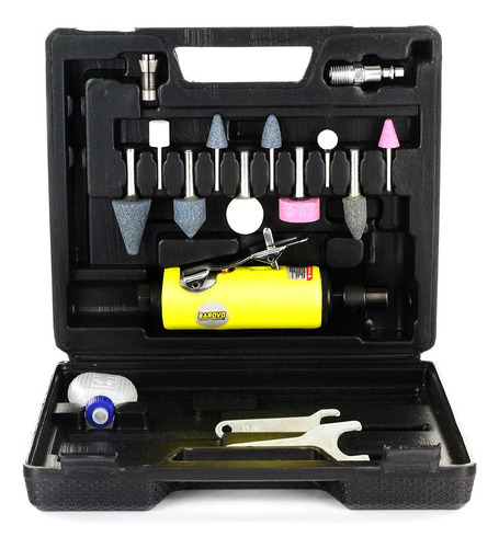 Amoladora Recta Neumatica 1/4 Kit Accesorios Maletín