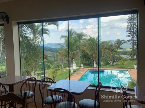 Imagem 6 de 14 de 15.000 M², Belíssima Chácara, Casa Sede E De Caseiro, Área De Lazer Completa !!
