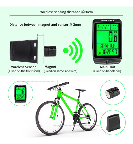 Velocímetro De Bicicleta Lcd Para Computador De Bicicleta Se