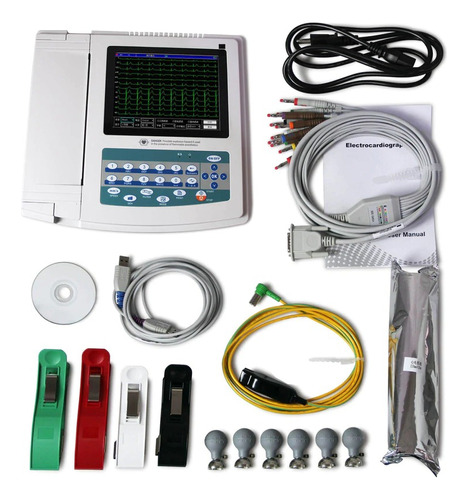 Electrocardiógrafo Ecg1200g 12 Canales, Portátil  Contec