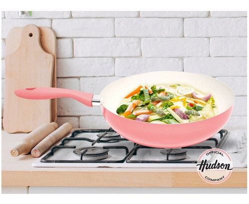 Wok Antiadherente Ceramico Hudson 28 Cm Vintage