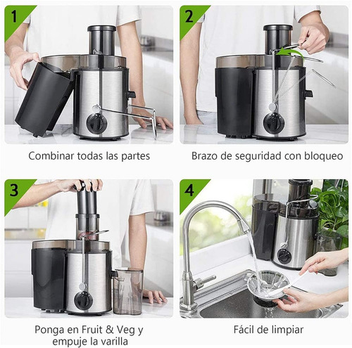 Imagen 3 de 7 de Extractor De Jugos Juguera Eléctrica 400w