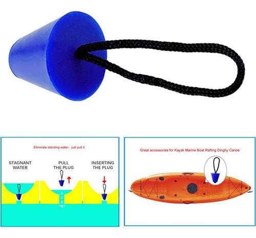 2 Paquete De 2-4 Tapones De Goma Para Kayak, 40x38x20mm