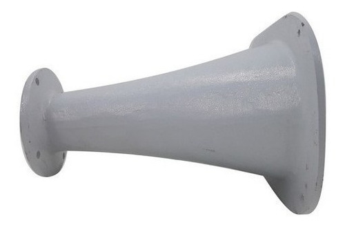 Corneta Kallaus Alumínio Boca Oval Cone Longo Branco Flange