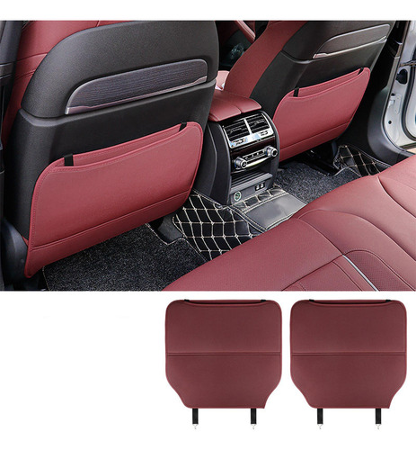 Almohadilla Para Patada Trasera De Asiento 2 Piezas Rojo