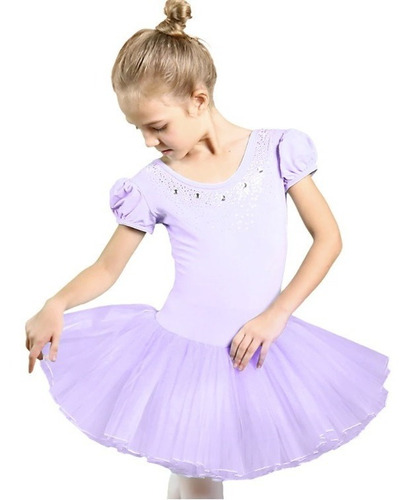 Imagem 1 de 8 de Vestido Infantil Ballet Bailarina Diamante Saia Tutu Armada