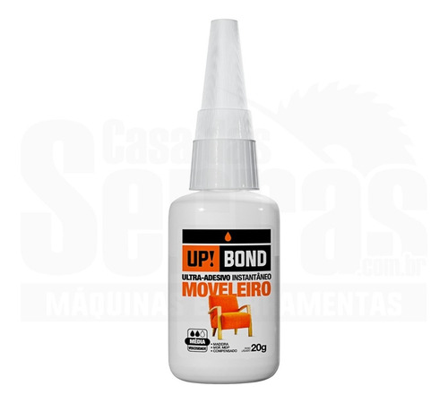 Imagem 2 de 3 de Cola Moveleiro Adesivo Instantâneo Bico A 20g Up Bond