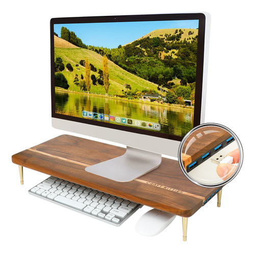 Craft Kitties Soporte Elevador De Madera Para Monitor Con 4 