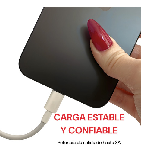 Cable Teeky Usb A Usb-c 1m Reforzado Carga Rápida Universal Blanco