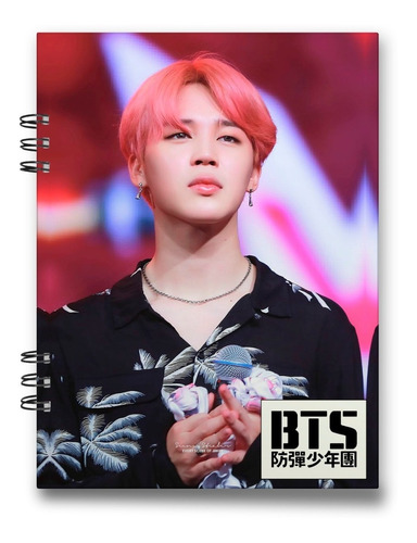 Imagen 3 de 6 de Bts Cuaderno Jimin 15x20 Cms Mediacarta 100 Hojas Cuadros