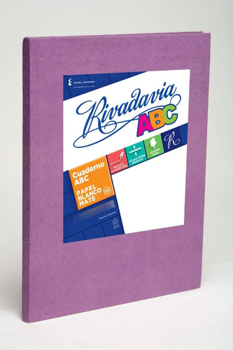 Cuaderno Rivadavia Abc Tapa Dura X50 Hojas Rayadas Lila
