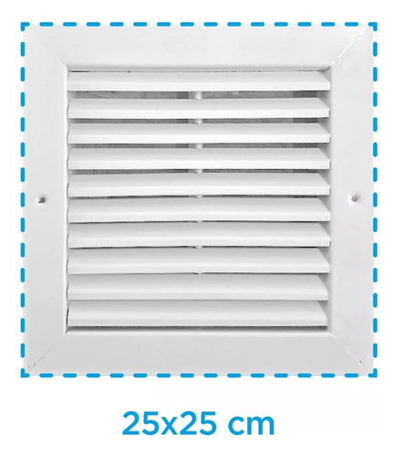 Rejilla Celosía Ventilación 20x20cm. Ideal Placa Durlock